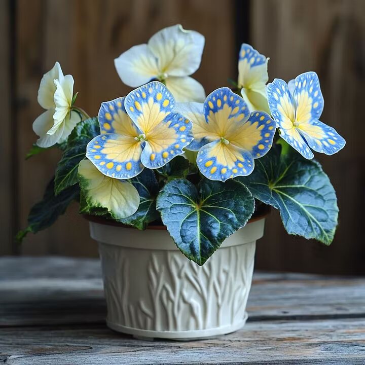 Moonlight Butterfly Begonia Flower Seeds Heirloom Non-GMO High Germination Seeds for Planting