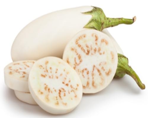 White Eggplant Seeds – Heirloom, Non-GMO, High Germination Organic Garden Seeds Planting