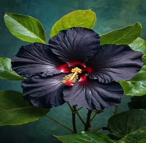 blackhibiscusflowerheirloomnongmo flower seeds