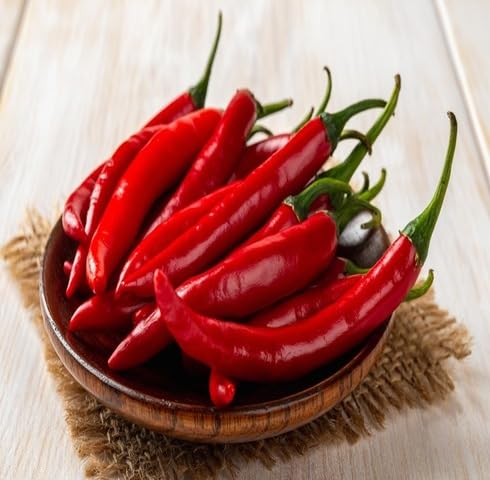 Red Chilli Pepper Seeds – Heirloom, Non-GMO, High Germination Organic Garden Seeds Planting