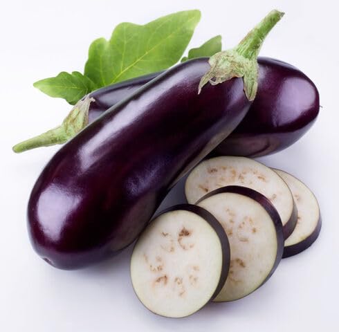 Violet Brinjal Seeds – Heirloom, Non-GMO, High Germination Organic Garden Seeds Planting