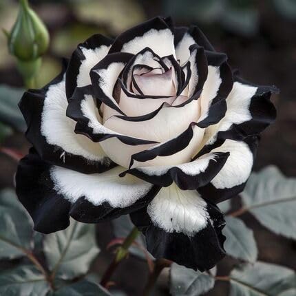 Black White Rose Flower Seeds for Planting – Heirloom Non-GMO High Germination Organic Garden Seeds