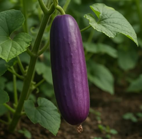 Purple Cucumber Seeds – Heirloom, Non-GMO, High Germination Organic Garden Seeds Planting