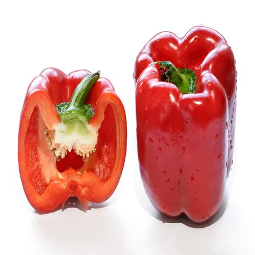 Red Capsicum Seeds – Heirloom, Non-GMO, High Germination Organic Garden Seeds Planting