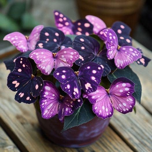 Moonlight Butterfly Begonia Flower Seeds - Purple Delight | Heirloom Non-GMO Seeds for Planting