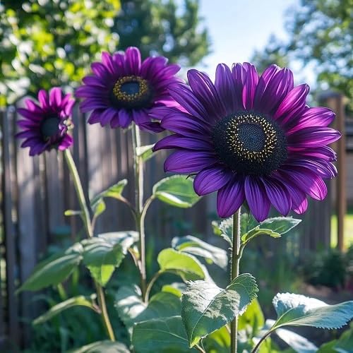 Purple Sunflower Flower Seeds Heirloom Non-GMO High Germination Organic Garden Seeds