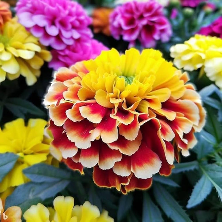 Marigold Flower Seeds Mixed – Heirloom, Non-GMO, High Germination Seeds