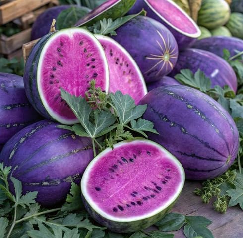 Purple Watermelon Seeds – Heirloom, Non-GMO, High Germination Organic Garden Seeds