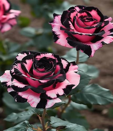Pink Black Rose Flower Seeds for Planting – Heirloom Non-GMO High Germination Organic Garden Seeds