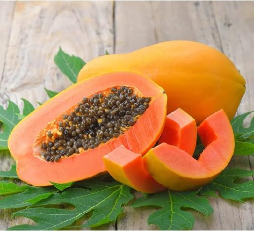 Orange Papaya Seeds – Heirloom, Non-GMO, High Germination Organic Garden Seeds