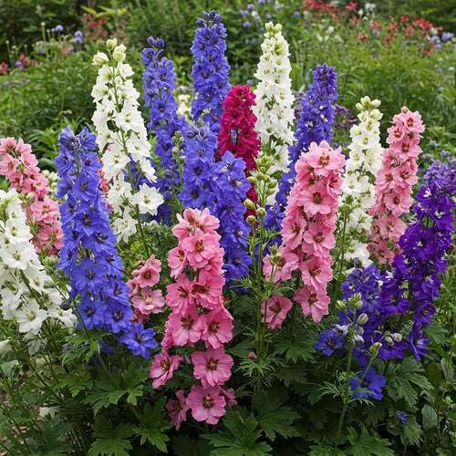 Mixed Larkspur Flower Seeds – Heirloom Non-GMO High Germination Seeds