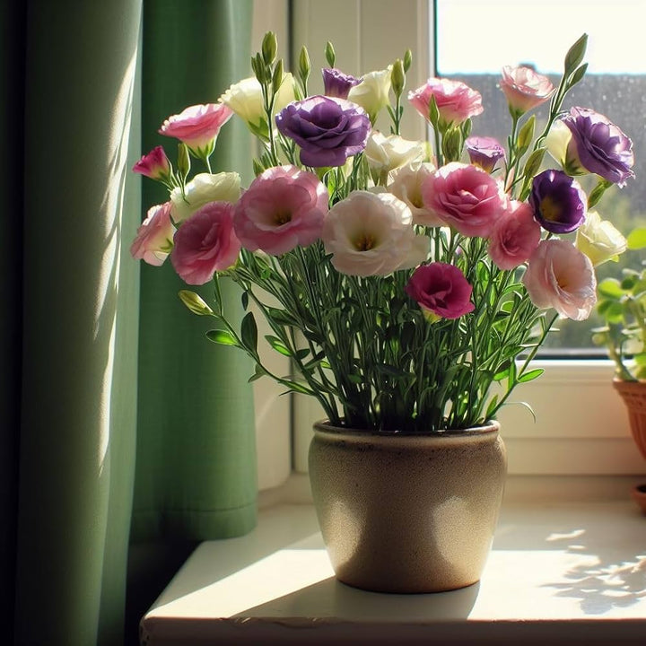Semillas de flores de lisianthus perenne – Heirloom, sin OMG, semillas de alta germinación