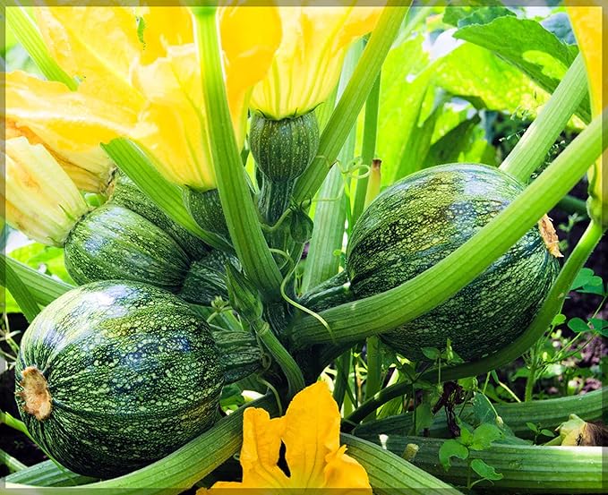 Round Zucchini Seeds for Planting – Heirloom, Non-GMO, High Germination Organic Vegetable Garden Seeds