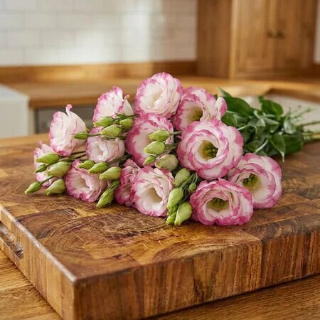 Pink White Eustoma Flower Seeds for Planting – Heirloom, Non-GMO Seeds