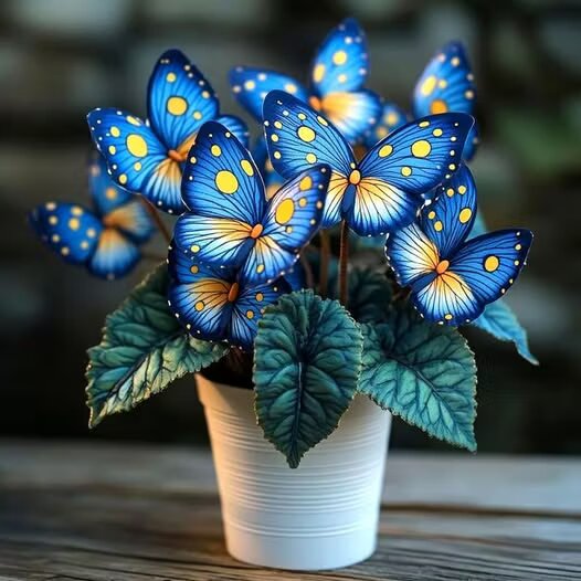 Moonlight Butterfly Begonia Flower Seeds Heirloom Non-GMO High Germination Seeds for Planting