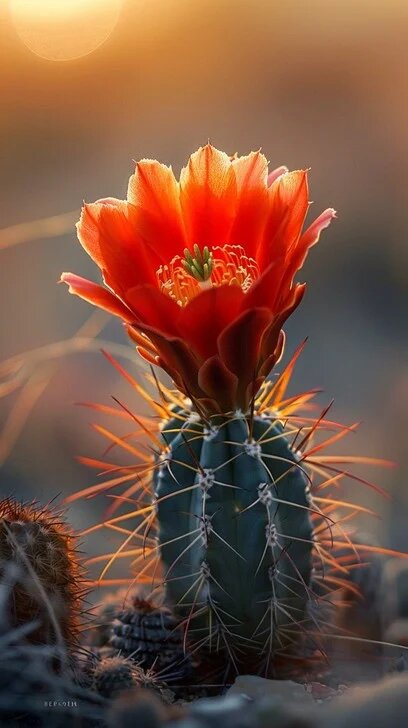 Orange Cactus Flower Seeds – Heirloom, Non-GMO, High Germination, Organic Garden Seeds for Planting
