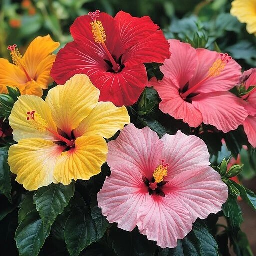 Semillas de hibisco gigante mezcladas – Variedad tradicional, sin OGM, semillas de alta germinación