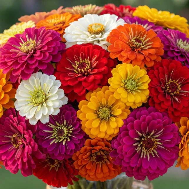 Mix Zinnia Flower Seeds – Heirloom, Non-GMO, High Germination Seeds