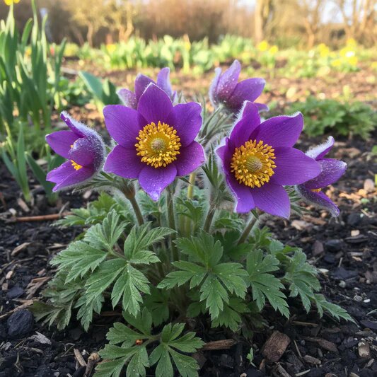 Semillas de Pulsatilla Morada – Reliquia, No Modificadas Genéticamente, Semillas de Jardín Orgánicas de Alta Germinación para Sembrar