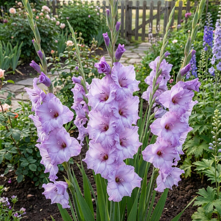 Purple Gladiolus Flower Seeds Heirloom Non-GMO High Germination Organic Garden Seeds for Planting