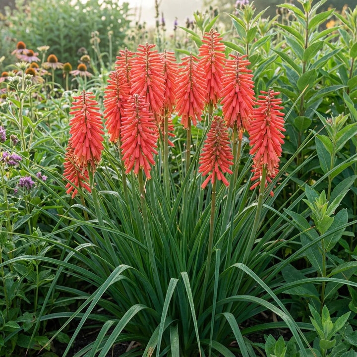 Red Kniphofia Uvaria Flowers Seeds – Heirloom, Non-GMO, High Germination Seeds