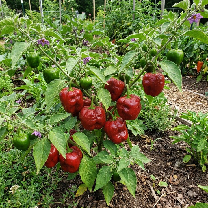Red Giant Rocoto Seeds for Planting – Heirloom, Non-GMO, High Germination Organic Garden Seeds for Hot Peppers