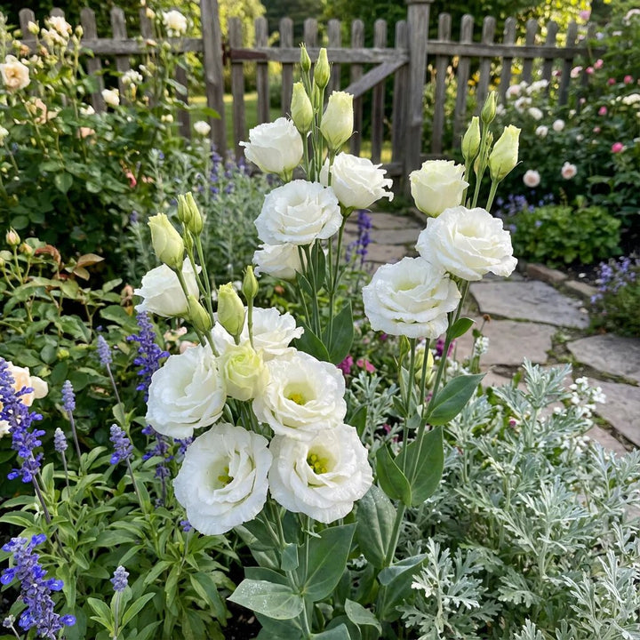 Semillas de Flor de Eustoma Grandiflorum Blanca – Semillas Tradicionales No Modificadas Genéticamente de Alta Germinación