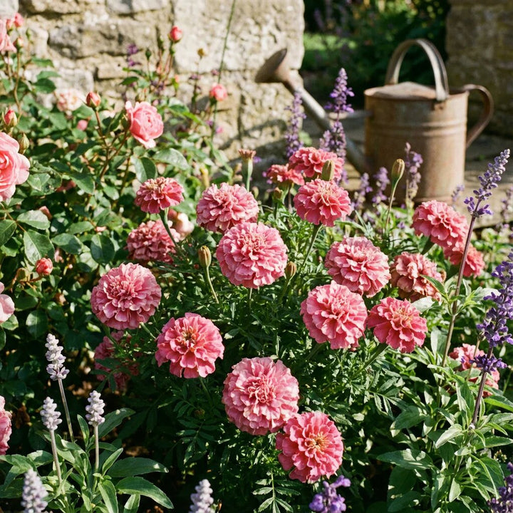 Marigold Flower Seeds Pink – Heirloom, Non-GMO, High Germination Seeds