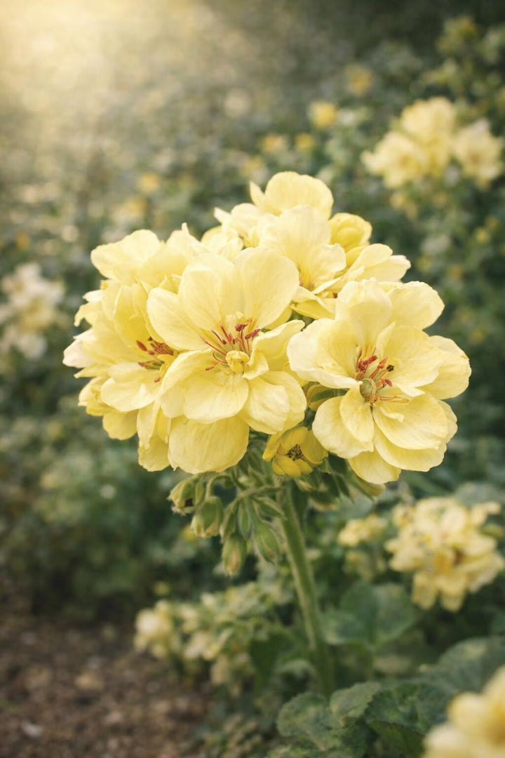 Geranium Flower Seeds Yellow Heirloom Non-GMO High Germination Seeds for Planting
