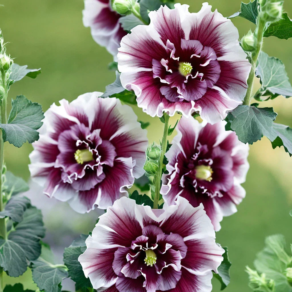 purple hollyhock flower seeds