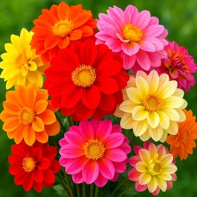 Dwarf Autumn Mix Dahlia Seeds for Planting