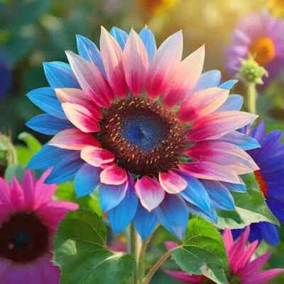 blue pink flower seeds