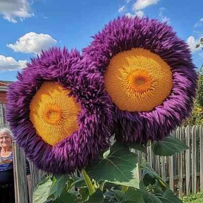 yellow purple flower seeds